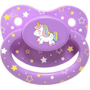 لهاية صغيرة الحجم للأطفال الكبار، مقبض كبير، درع كبير، يونيكورن أرجواني in Kuwait