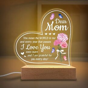 KITCHENVOY Acrylic Night Light Gifts for Sister - Sisters Will Always be Connected by Hearts - Thoughtful Sister Gifts from Sister, Brother - Birthday Gifts for Sister from Brother, Sister