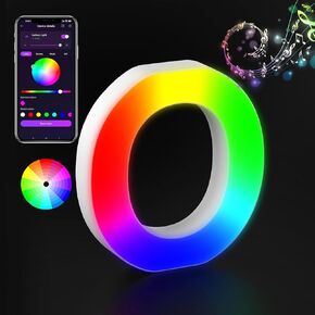 nencoo LED Marquee Letter Lights with App control, Light Up Letters Music Sync Color Changing Night Light for Boy Girl Gift Birthday Christmas Wedding Home Bar Bedroom Decor-&