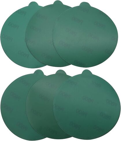 أقراص صنفرة PSA ذاتية اللصق مقاس 6 بوصات من MAXMAN، 35 قطعة من ورق الصنفرة 800 حبيبة رطب وجاف أخضر مدعوم بورق صنفرة مداري عشوائي للخشب والصنفرة المعدنية وتلميع السيارات in Kuwait