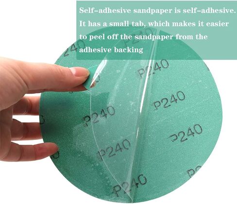 أقراص صنفرة PSA ذاتية اللصق مقاس 6 بوصات من MAXMAN، 35 قطعة من ورق الصنفرة 800 حبيبة رطب وجاف أخضر مدعوم بورق صنفرة مداري عشوائي للخشب والصنفرة المعدنية وتلميع السيارات in Kuwait