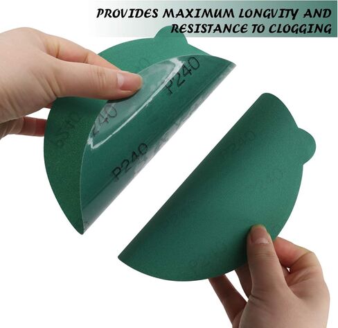 أقراص صنفرة PSA ذاتية اللصق مقاس 6 بوصات من MAXMAN، 35 قطعة من ورق الصنفرة 800 حبيبة رطب وجاف أخضر مدعوم بورق صنفرة مداري عشوائي للخشب والصنفرة المعدنية وتلميع السيارات in Kuwait