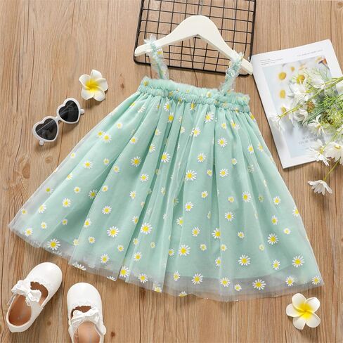 PATPAT Toddler Girl Tutu Dress Floral Cami Mesh Dresses in Saudi Arabia