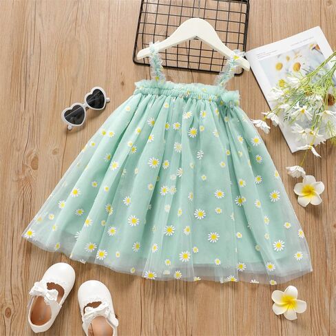 PATPAT Toddler Girl Tutu Dress Floral Cami Mesh Dresses in Saudi Arabia