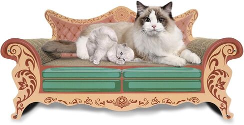 خدش القطط، أريكة صالة خدش القطط، مقاس 23 بوصة، أريكة خدش القطط كبيرة الحجم، سرير من الورق المقوى للقطط، سرير خدش القطط، أرائك القطط للقطط الداخلية in Kuwait