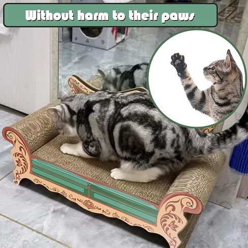 خدش القطط، أريكة صالة خدش القطط، مقاس 23 بوصة، أريكة خدش القطط كبيرة الحجم، سرير من الورق المقوى للقطط، سرير خدش القطط، أرائك القطط للقطط الداخلية in Kuwait