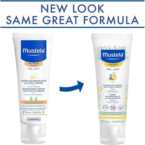 كريم موستيلا المغذي للوجه - مرطب يومي للبشرة الجافة - مع الأفوكادو الطبيعي والكريم البارد وشمع العسل - 1.35 أونصة. أوقية. - قد تختلف التعبئة والتغليف in Kuwait