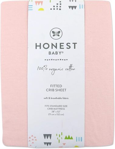 HonestBaby Organic Cotton Fitted Bassinet Sheet, White, One Size in Saudi Arabia