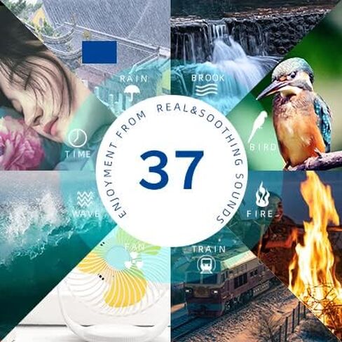 ليكسنيك الة ضوضاء بيضاء، الة صوت نوم خشبية مع وقت تشغيل 24 ساعة، مكبرات صوت مزدوجة ستيريو HD 6 واط وصوت جهوري مع 37 صوت نوم مهدئ بدون حلقة للاطفال والبالغين in Kuwait