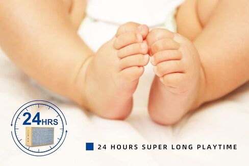 ليكسنيك الة ضوضاء بيضاء، الة صوت نوم خشبية مع وقت تشغيل 24 ساعة، مكبرات صوت مزدوجة ستيريو HD 6 واط وصوت جهوري مع 37 صوت نوم مهدئ بدون حلقة للاطفال والبالغين in Kuwait