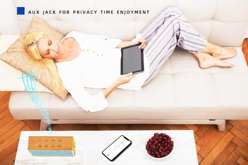 ليكسنيك الة ضوضاء بيضاء، الة صوت نوم خشبية مع وقت تشغيل 24 ساعة، مكبرات صوت مزدوجة ستيريو HD 6 واط وصوت جهوري مع 37 صوت نوم مهدئ بدون حلقة للاطفال والبالغين in Kuwait