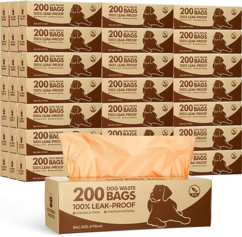 Sherr 20 Rolls 4000 Ct Dog Poop Bags Leak Proof,Black,12 X 8 Inches in Saudi Arabia