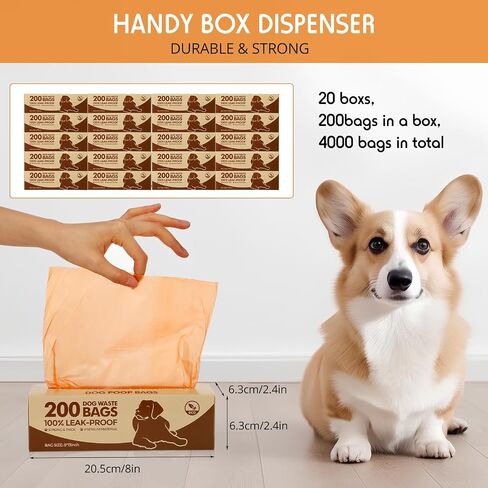 Sherr 20 Rolls 4000 Ct Dog Poop Bags Leak Proof,Black,12 X 8 Inches in Saudi Arabia