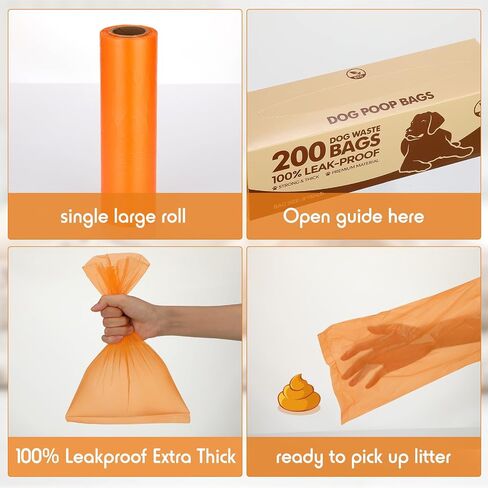 Sherr 20 Rolls 4000 Ct Dog Poop Bags Leak Proof,Black,12 X 8 Inches in Saudi Arabia