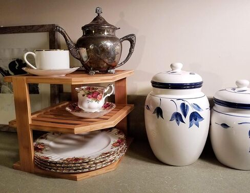 ليبر انترناشونال رف تخزين للمطبخ من 3 طبقات من خشب الخيزران 8883، 10 انش × 10 انش × 9-1/2 انش in Kuwait