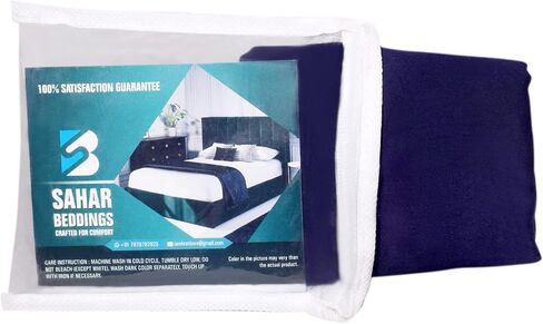 Saharbeddings Travel Pillow Case Cover 12 X 16 Inch Size Envelope Closure Set Of 2 Piece Soft And Breathable 100% Egyptian Cotton (Toddler Travel Pillow Cover 12 X 16, Navy Blue) in Saudi Arabia