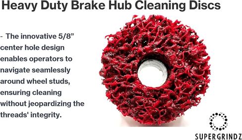 SuperGrindz 6 Pack 2" Heavy Duty Brake Hub Cleaning Discs, Brake Drum, Rotor, Around Studs Rust Removal, Replacement Pads Compatible with Pro-Graad, Counteract, Hub Buddy & 3M Hub Cleaning Holders in Kuwait