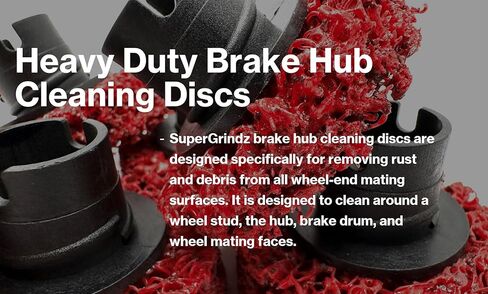 SuperGrindz 6 Pack 2" Heavy Duty Brake Hub Cleaning Discs, Brake Drum, Rotor, Around Studs Rust Removal, Replacement Pads Compatible with Pro-Graad, Counteract, Hub Buddy & 3M Hub Cleaning Holders in Kuwait