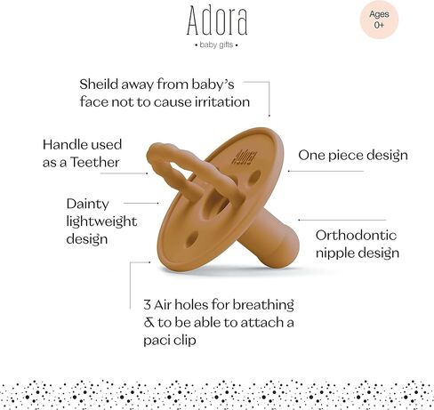 لهايات الأطفال - لهاية سيليكون للأولاد والبنات - لهايات حديثي الولادة مكونة من قطعتين - أساسيات الأطفال حديثي الولادة، خالية من مادة BPA in Kuwait