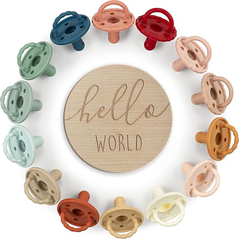 لهايات الأطفال - لهاية سيليكون للأولاد والبنات - لهايات حديثي الولادة مكونة من قطعتين - أساسيات الأطفال حديثي الولادة، خالية من مادة BPA in Kuwait