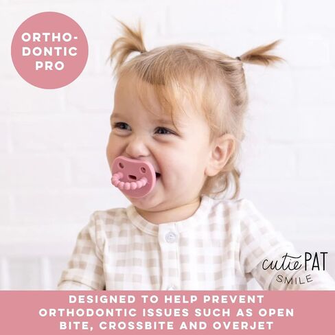 Ryan & Rose Cutie PAT Smile - Orthodontic Pro Pacifier and Teether (Rose) in Saudi Arabia