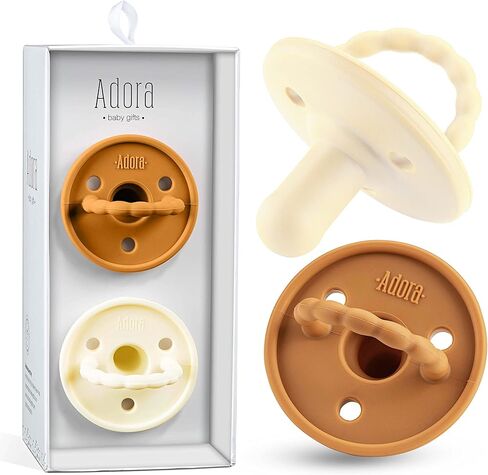 لهايات الأطفال - لهاية سيليكون للأولاد والبنات - لهايات حديثي الولادة مكونة من قطعتين - أساسيات الأطفال حديثي الولادة، خالية من مادة BPA in Kuwait