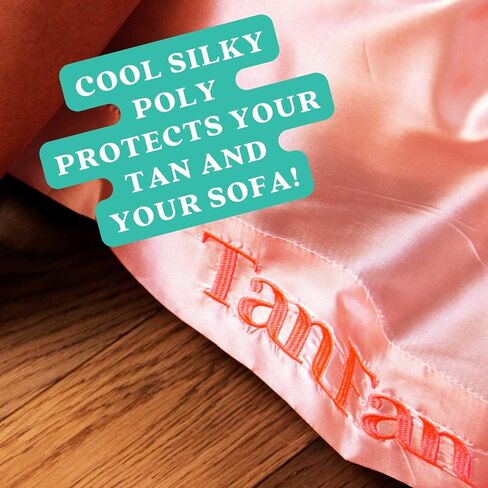 Tan Fan Self Tanner Sofa Slipcover - Keep Self Tan On You, Not Your Couch - Covers Furniture to Protect from Self Tanning Lotion - Silky Cool Poly for Oil, Sunless, Spray or Fake Tan (Large 24 x 30) in Kuwait