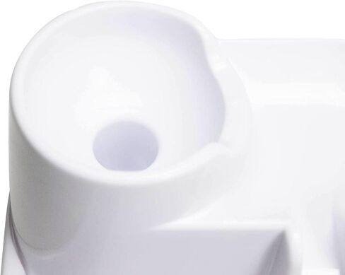 نافورة مياه للقطط من كلوزر بتس المملكة المتحدة، نافورة شرب للحيوانات الاليفة، موزع نافورة اوتوماتيكي للكلاب الصغيرة، متعدد المستويات، 2 لتر، مع فلتر مرحلتين قابل للاستبدال، صامت (كات ميت سابقا) (ابيض) in Kuwait