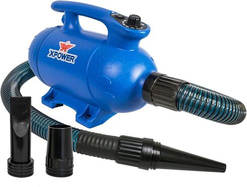 XPOWER B-8S مجفف احترافي للعناية بالحيوانات الأليفة خالٍ من الغبار الكربوني مع محرك بدون فرشاة بتيار مستمر، سرعة متغيرة وتحكم في الحرارة لتنظيف الرئتين والمعاطف in Saudi Arabia