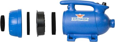 XPOWER B-8S مجفف احترافي للعناية بالحيوانات الأليفة خالٍ من الغبار الكربوني مع محرك بدون فرشاة بتيار مستمر، سرعة متغيرة وتحكم في الحرارة لتنظيف الرئتين والمعاطف in Saudi Arabia