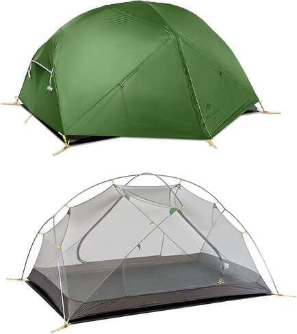 Naturehike Mongar 2-Person 3-Season Backpacking Tent Lightweight Waterproof Double Layer Easy Setup Camping Hiking Tent with Footprint in Saudi Arabia