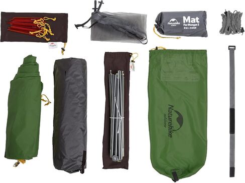 Naturehike Mongar 2-Person 3-Season Backpacking Tent Lightweight Waterproof Double Layer Easy Setup Camping Hiking Tent with Footprint in Saudi Arabia