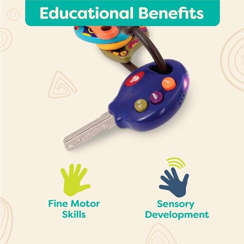 B. toys- LucKeys - Blue- Pretend Play Toy Car Keys – Key Fob with Lights & Sounds – Interactive Baby Toy – Pretend Keys for Babies, Toddlers – 10 Months + in Saudi Arabia