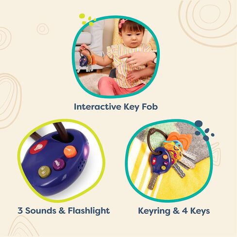 B. toys- LucKeys - Blue- Pretend Play Toy Car Keys – Key Fob with Lights & Sounds – Interactive Baby Toy – Pretend Keys for Babies, Toddlers – 10 Months + in Saudi Arabia
