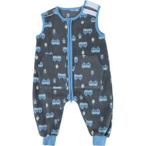 MooMoo Baby Sleep Sack with Feet Flannel Sleeveless Baby Sleeping Bag with Legs Toddler Wearable Blanket 12M-3T