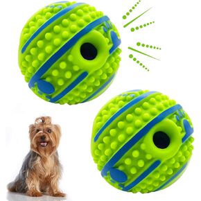 xfrjk 2 حزمة تمايل الضحك الكرة للكلاب 2.75in التفاعلية لعبة الكلب الصغيرة الكرة، كرات شائكة جذب الانتباه عند هزها أو لفة، الكلب لعبة اللعب الذاتي لتدريب تنظيف الأسنان الكلب هدية in Kuwait