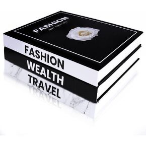 Decorative Books for Home Decor, Set of 3 Modern Fashion Decor Books for Coffee Table, Hardcover Faux Books for Decoration with Blank Pages in Saudi Arabia