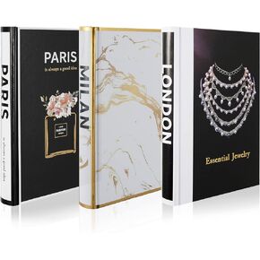 Decorative Books for Home Decor 3 Pieces Decorative Book for Home Decor, Set of 3 Hardcover Modern Decorative Book Stack,Fashion Design Book Stack for Coffee Tables/Shelves(Paris/Milan/London) in Kuwait