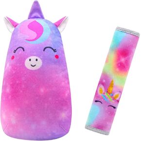 Car Pillow for Kids - Farcohy Seat Belt Cover for Kids Unicorn Seat Belt Pillow Kids Car Seatbelt Covers Seatbelt Cushion for Kids, Seat Strap Pillows Kids