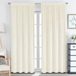 VANASEE Velvet Curtains for Bedroom Bleach 5284 inch Soft Blackout Thermal Insulated Curtains Window Treatment for Bedroom in Kuwait