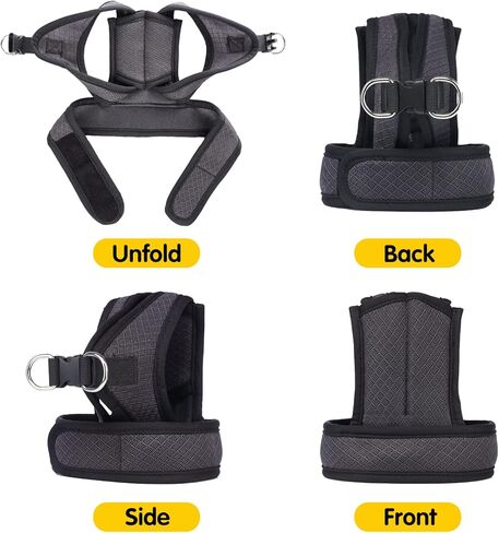 Dotoner Cat Harness and Leash Escape Proof Adjustable Vest for Cats Cat Walking Jacket with Air Mesh Harness and Running Cushioning Easy Control Outdoor Vest Black in Kuwait
