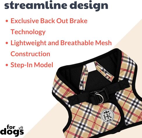 Huxley & Kent Hudson Harness | Purple (Small, 10-15lbs) | Easy Control Step-in Mesh Vest Harness for Dogs with Reflective Strips for Safety | H&K Walking, Training Harness for Dogs in Kuwait