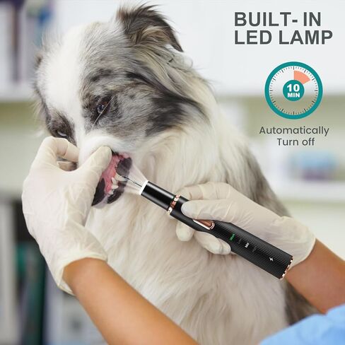 FAIRYLOVE Dog منظف فرشاة الأسنان بالموجات فوق الصوتية، مزيل لوحة الحيوانات الأليفة للأسنان مع 3 أوضاع و4 رؤوس تنظيف، مجموعة تنظيف أسنان الكلاب القابلة لإعادة الشحن لإزالة الجير للكلاب والقطط للأسنان in Kuwait