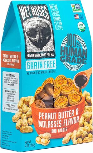 Grain-Free Organic Crunchy Dog Treats – for All Pet Sizes, Breeds – All-Natural Treat – 100% Human-Grade – Delicious Snacks for Dogs – 14 Oz, Grain Free - Peanut Butter Banana, 2 X 14oz Box in Kuwait