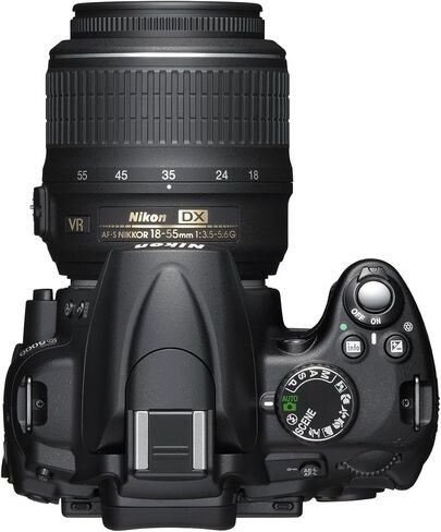 كاميرا Nikon D5000 بدقة 12.3 ميجابكسل DX رقمية SLR مع عدسة VR مقاس 18-55 مم f/3.5-5.6G وشاشة LCD متغيرة الزاوية مقاس 2.7 بوصة (متجددة) in Saudi Arabia