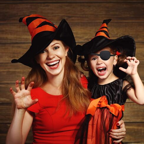 2 Pack Eye Patches for Kids Adults, Adjustable Single Eye Patch, Comfortable Lazy Eye Patches Pirate Eye Patches for Amblyopia Strabismus, Black in Kuwait