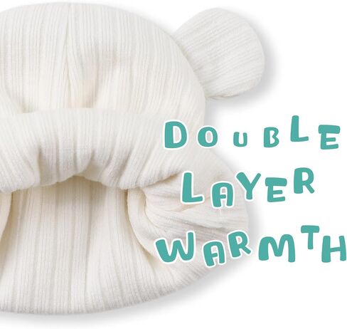 Zsedrut Newborn Baby Hat Bear Infant Cute Baby Beanie Toddler Boys Girls Knitted Hats for New Born in Saudi Arabia