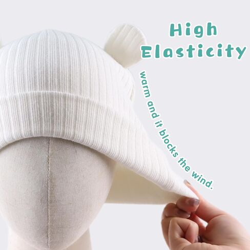 Zsedrut Newborn Baby Hat Bear Infant Cute Baby Beanie Toddler Boys Girls Knitted Hats for New Born in Saudi Arabia