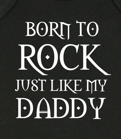 BabyPrem بدلة أطفال من Born to Rock Like Daddy ملابس حديثي الولادة - 12 شهرًا in Kuwait