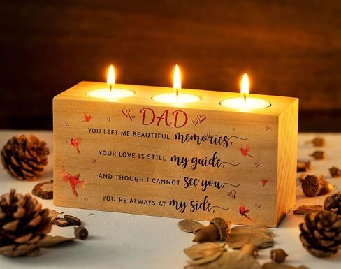 Sympathy Gift, Memorials Gifts for Loss Mother Father, Memorial Cardinals Gift, Bereavement Gift Ideas, Rememberance Gift for Loss, Memorial Candle Holder 3 Votive Tea Light (A Limb) in Kuwait